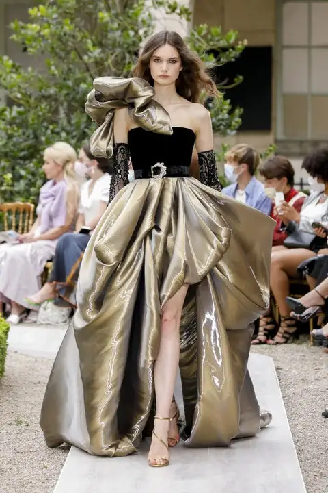 High-grade Crystal Silk Satin Dress Fabric Liquid Reflective Metallic  Future Luster Fashion Apparel Design Fabric 59 