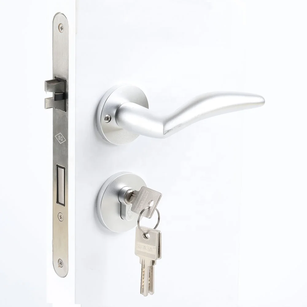 Modern Japan Design Interior Door Lock with Circular Lever Handle Zinc Alloy Privacy Door for Hotels