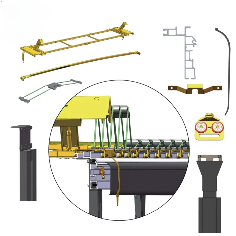 GL-15000C  Sliding Roof System C  for  Heavy Duty Side Curtain Trailer Truck Accessories