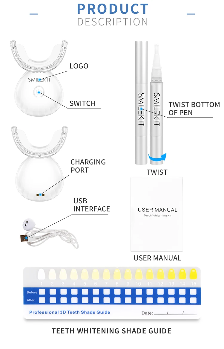 Hot Sell Non/ Peroxide Customized Cold Led Light Teeth Whitening Kit Buy Luxury Teeth
