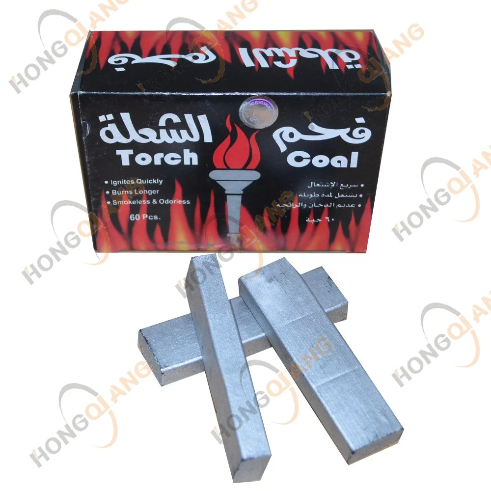 HongQiang 30pcs/60pcs Silver Bamboo Torch Coal Support Customer Brand Coal Shisha Pakistan Charcoal BBQ Coal