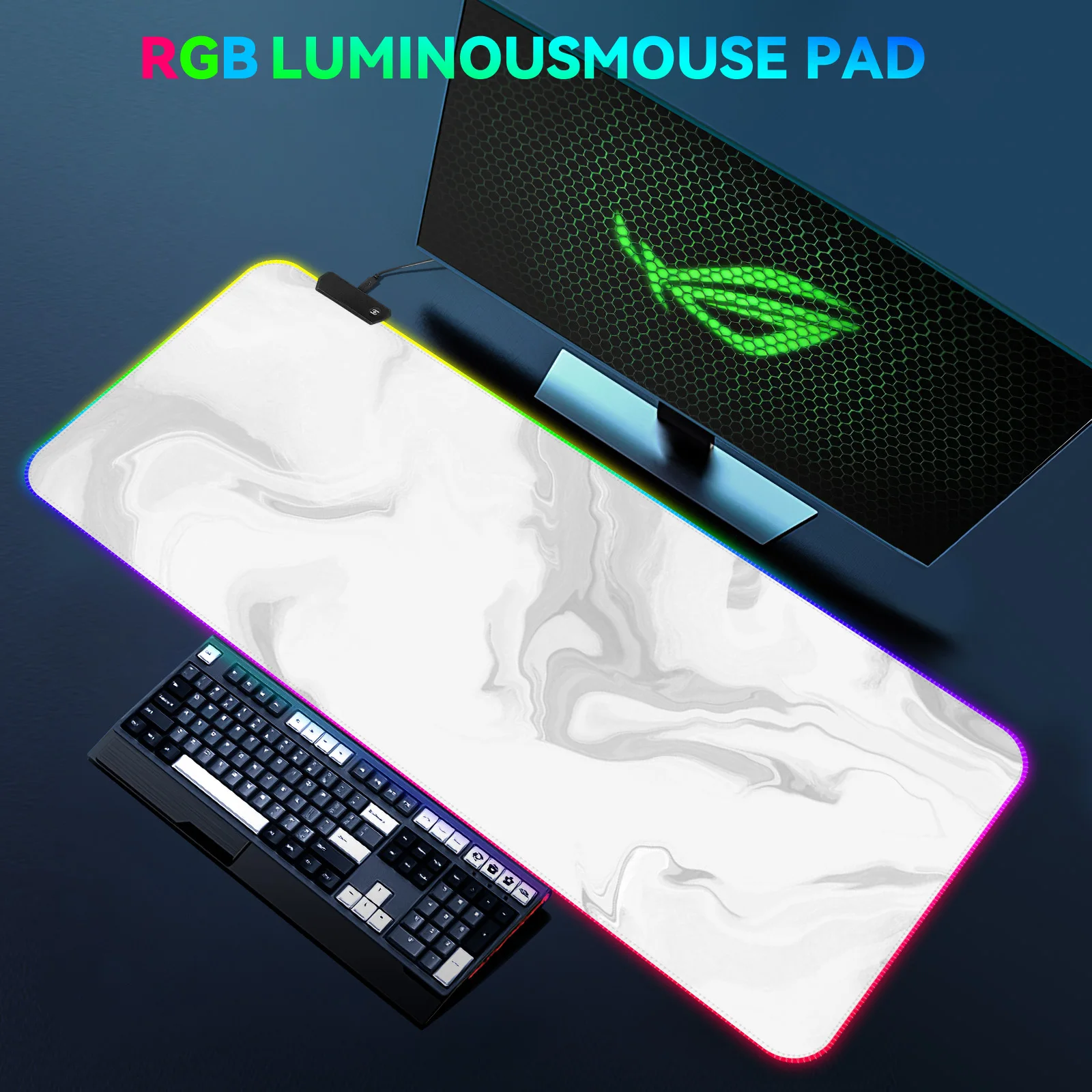 FLAME SNAKE Aesthetics Series Mouse Pad RGB 800*300 , Water Resistance RGB Gaming Mouse aperçu 4