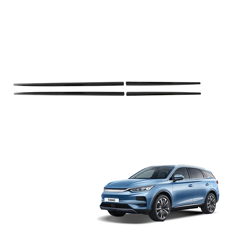 Door Side Decoration Strip for BYD Tang Accessories ABS Carbon Fiber Pattern Auto Door Modification Strip Interior Accessory
