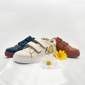 Professional Custom Genuine Leather Shoes Factory Children Leather Sneakers