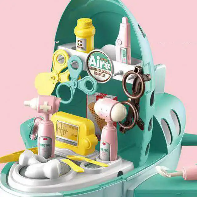 Мультяшный 2 в 1 медицинский Игровой Набор для врачей самолета инструменты ролевых игр игрушка детей