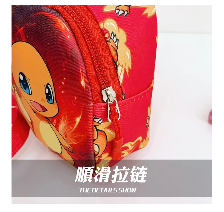 Hot Children Chest Pack Cartoon Anime Cute Poke Mon Pikachu Charmander Messenger Bags Waterproof Travel Crossbody Bags