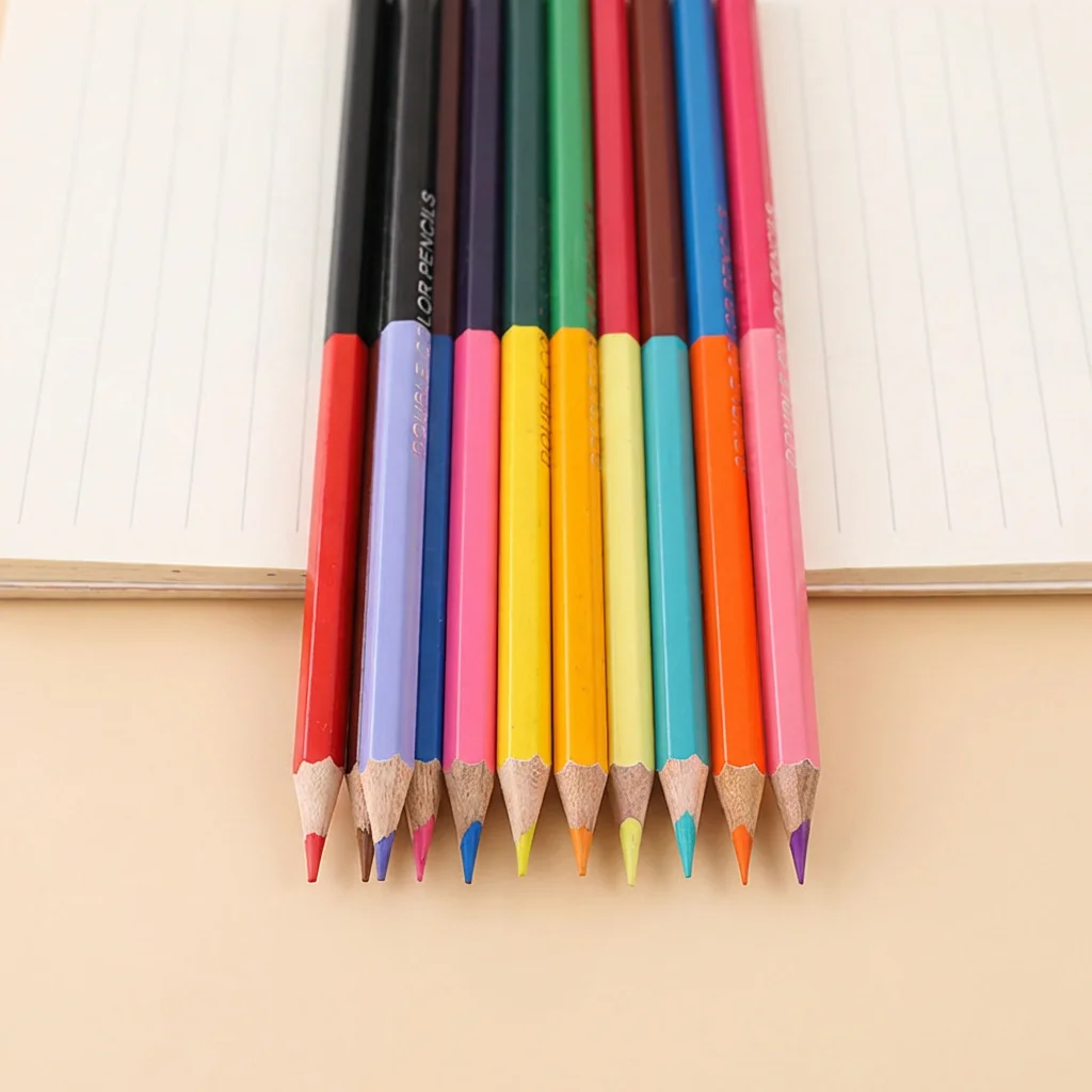 Doppelseitige Buntstifte Mit 24 Farben Für Kinder Zum Malen_voghion.com