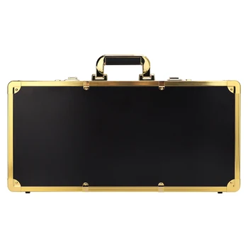 Custom Logo Barber Case Gold Premium Aluminum Barber Briefcase Hairdresser Suitcase