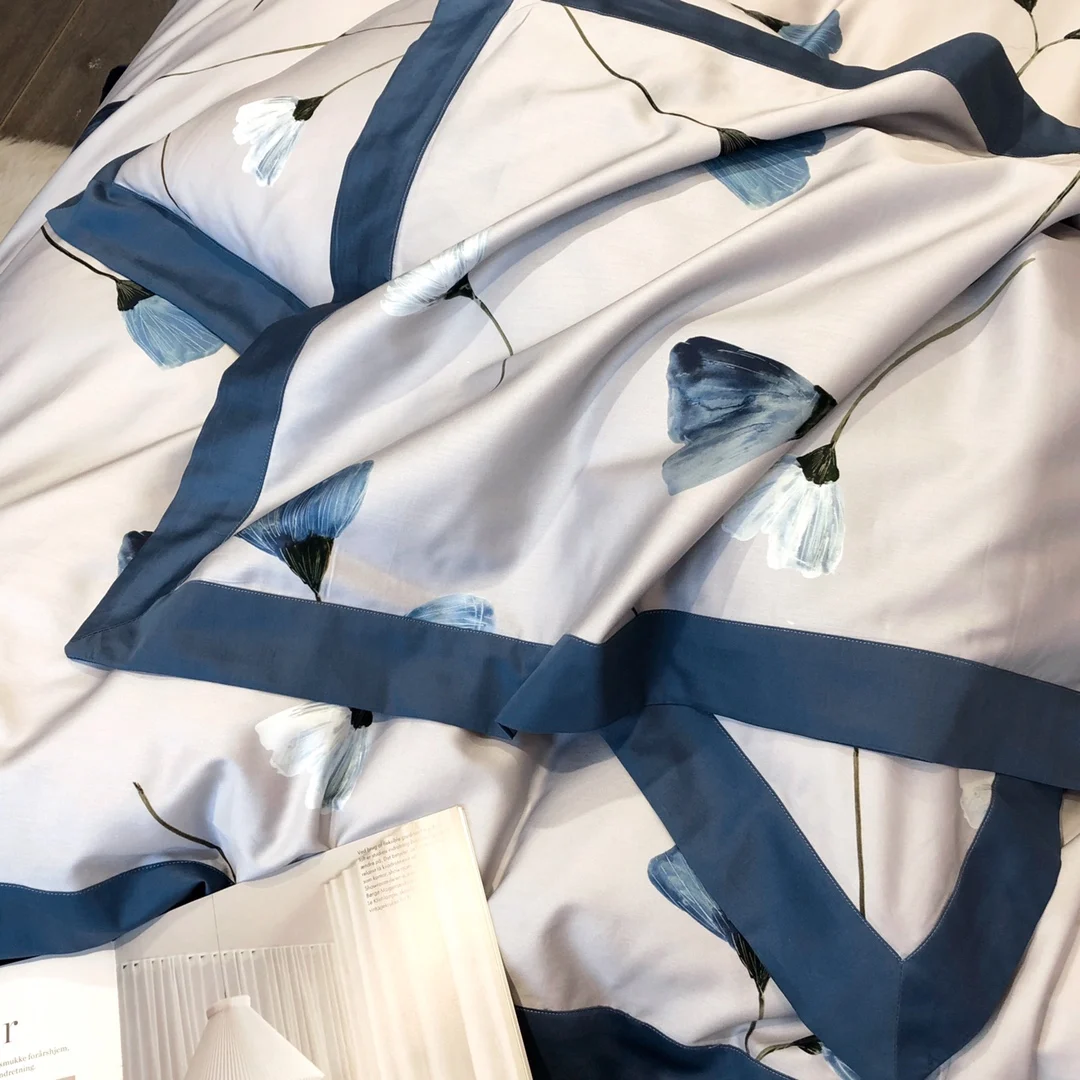 Удобный и дышащий комплект постельного белья из 100% хлопка Комплект четырех