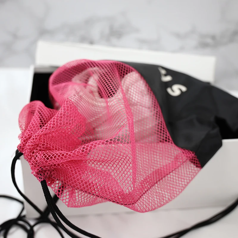 Customized Gym Net Mesh Drawstring Backpack for Sports