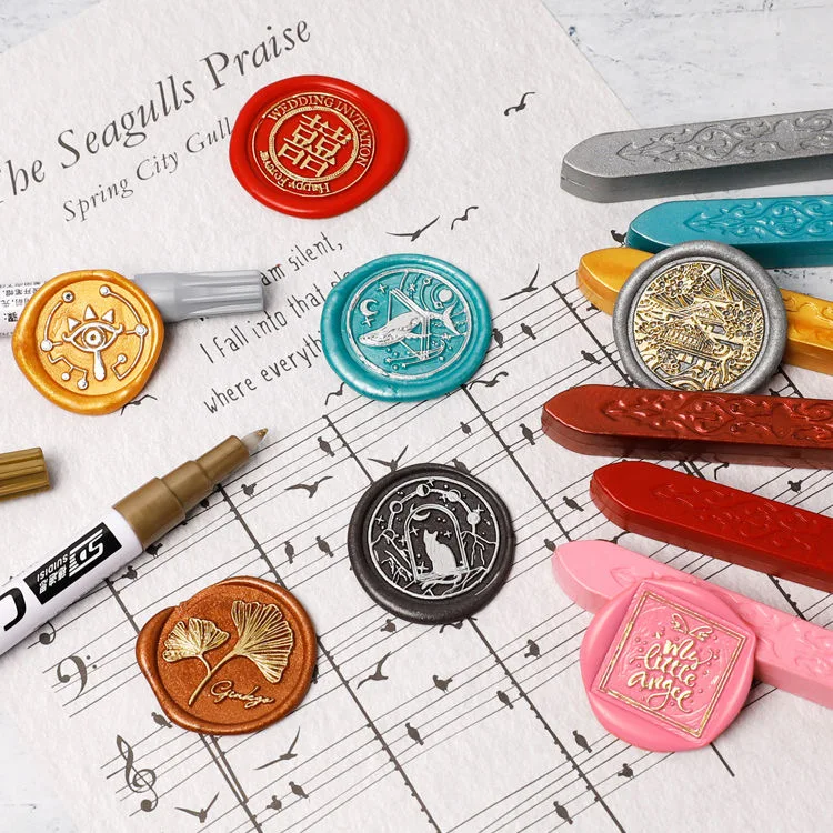 68 colors design paraffin wax seals