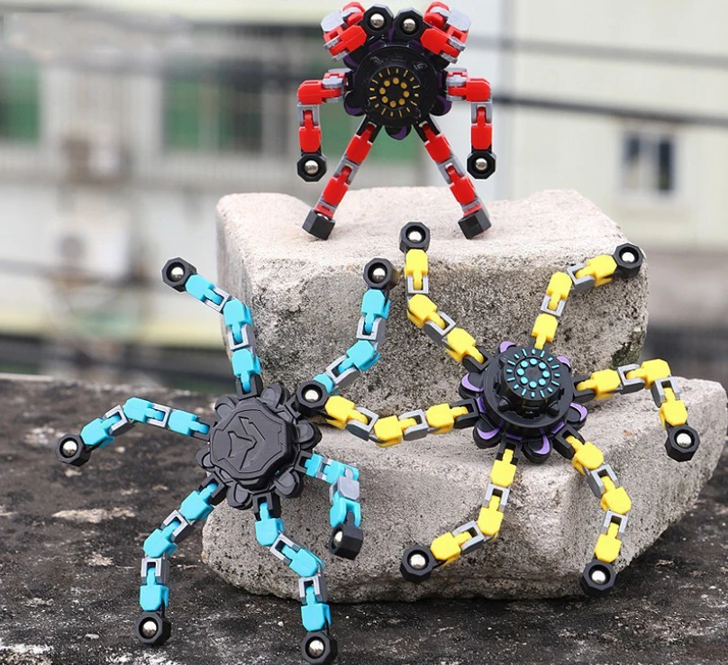 Лидер продаж светящийся в темноте механический гироскоп на кончик пальца игрушка-робот-гироскоп игрушка-Спиннер трансформируемая игрушка-фиджет