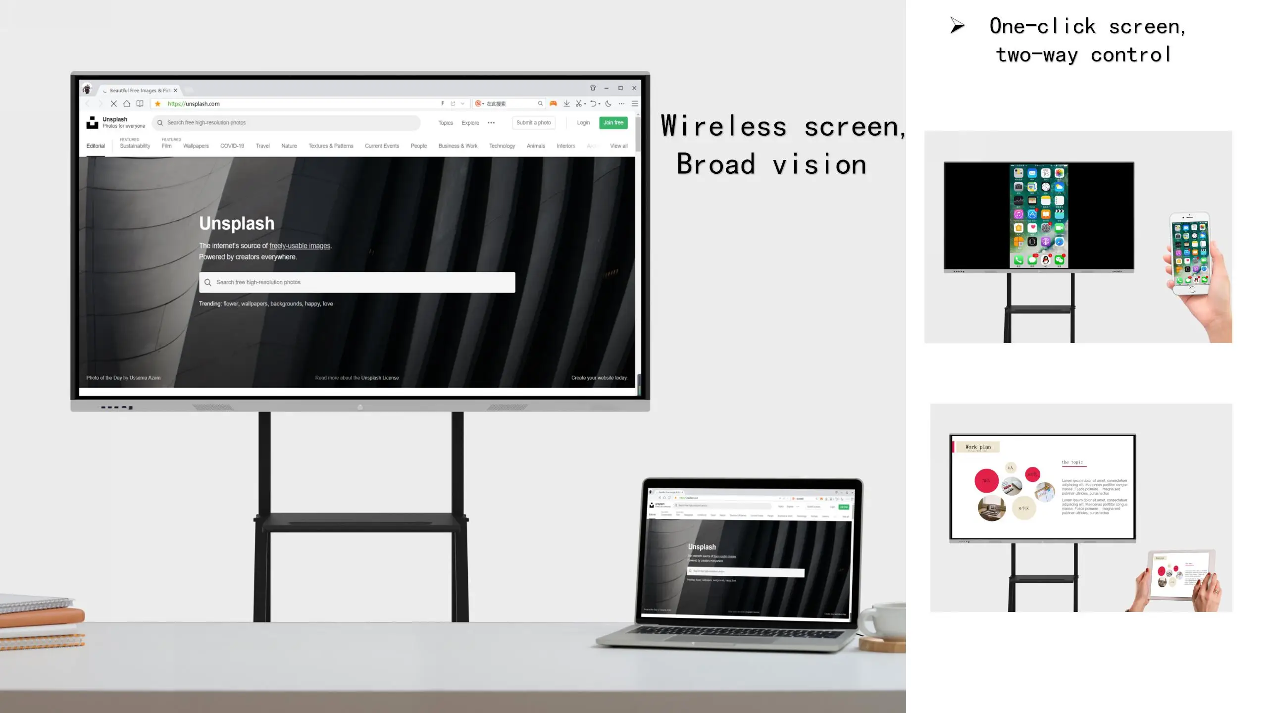 55 Inch Multifunction Whiteboard Projector Tv Speaker Advertising