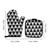 Black and white triangle + mat (26*13cm)