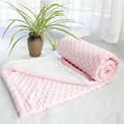 Blanket Blanket For Baby Custom Color Sherpa Minky Dot Baby Blanket Super Soft Newborn Reversible Minky Sherpa Baby Blanket Swaddle For Kids