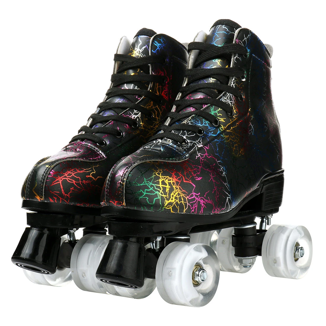 wholesale fashion PU Leather Roller Skates & breathable adult skating shoes 601139