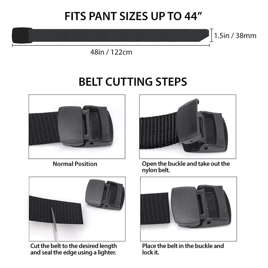 Hot Selling Wear-resistant Training Nylon Belts Men Adjustable Canvas Tactical Training Belt With Plastic Buckle