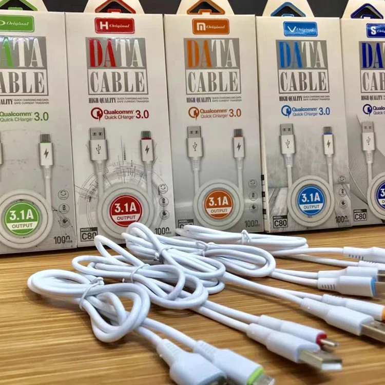 3 А высокоскоростные USB-Micro USB кабели для быстрой зарядки для устройств android мобильных телефонов Белый micro кабель