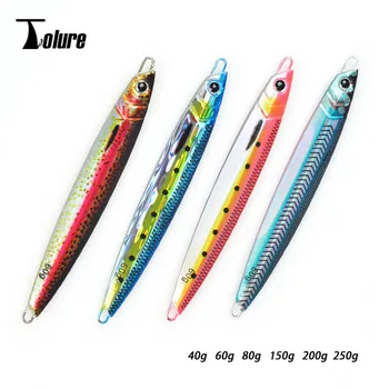 TL 3D Printed Mackerel-Style 40g/60g/80g 150g Fast-Sinking Slow-Rolling Metal-Plated Lead Fish Sea Fishing Artificial Hard Bait – Metal Jig – view 3
