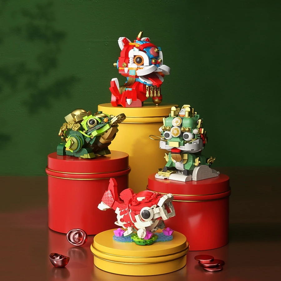 JK5130-5135 Auspicious Lion Dance Kirin Koi Chinese Zodiac