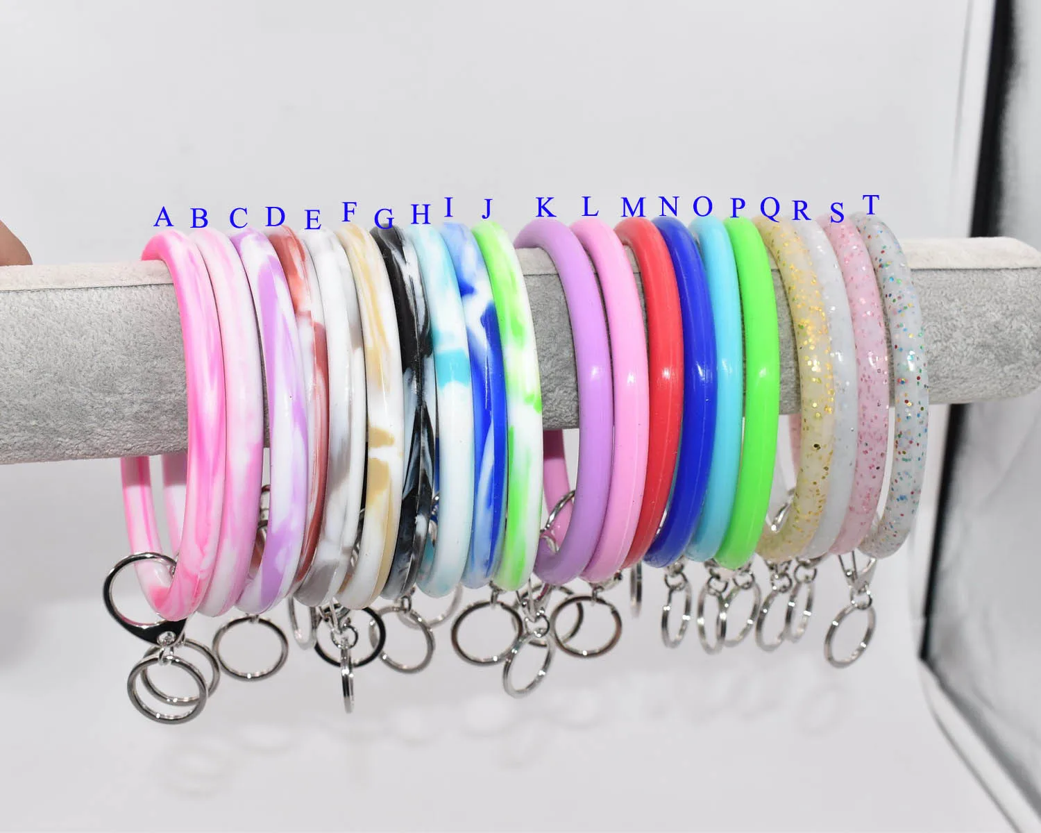 Bangle Keychain, Silicone Wristlet Key Ring