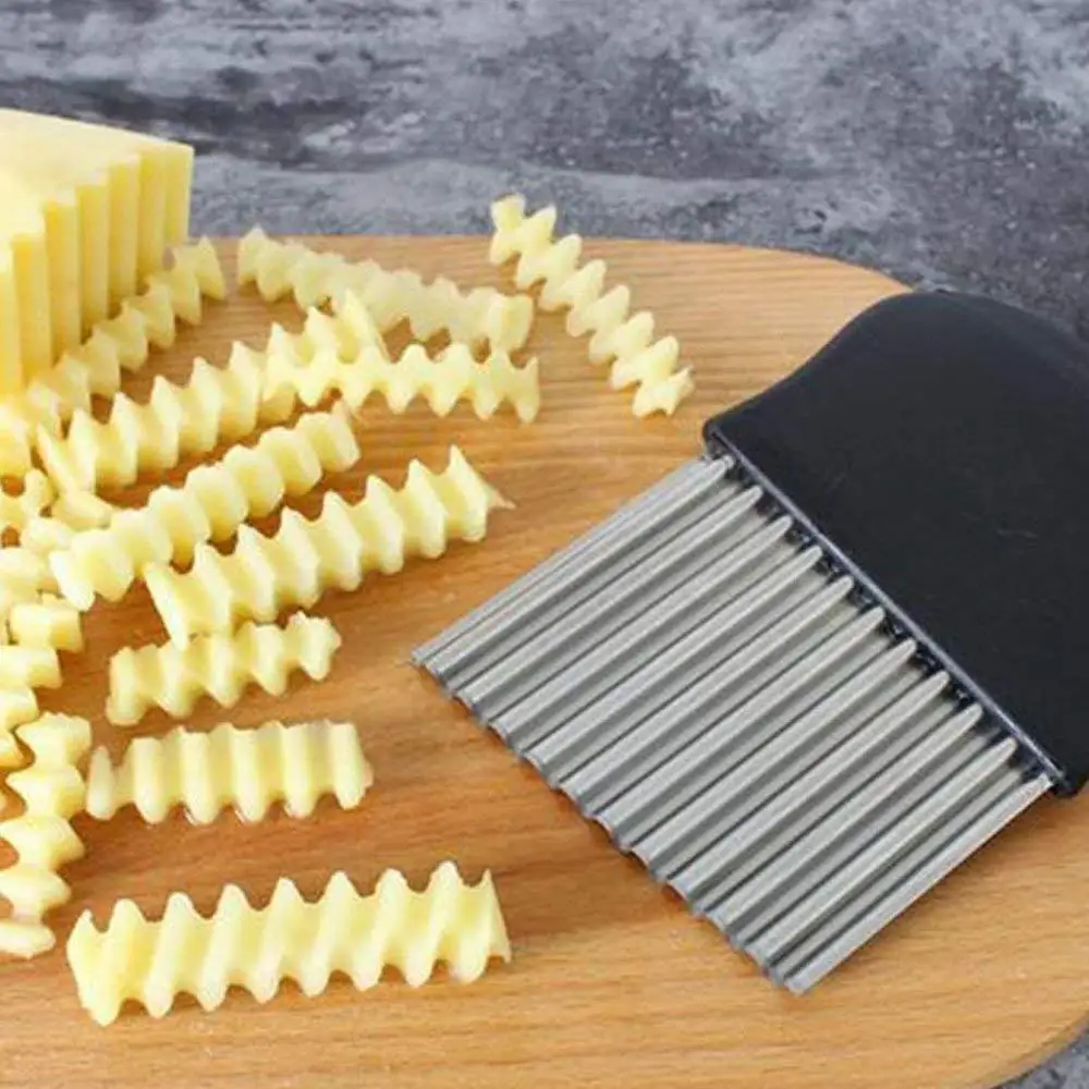 Vegetable Wavy Blade Cutter Waffles Fries Cutter Crinkle Cutter Stainless  Steel Blade - Buy Vegetable Crinkle Cutter,Potato Cutter,Curly Fries Cutter