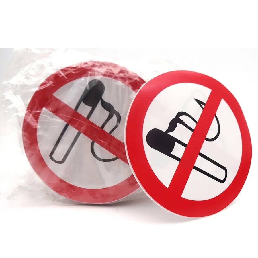 Custom Double Sided Printed Removable Window Vinyl No Smoking Stickers & Decals