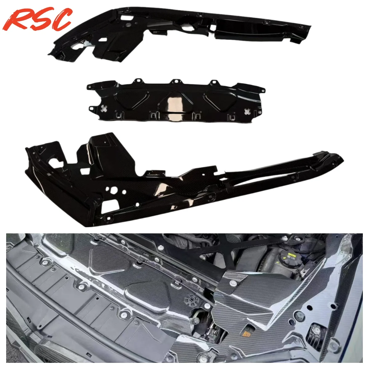 Dry Carbon Fiber Engine Cover Parts For F95 X5M F96 X6M