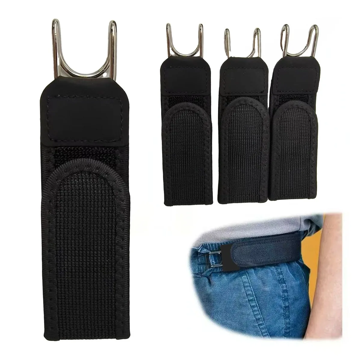 Adjustable Unisex Hook Style Belt with H Logo Buckle
