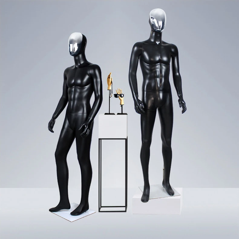 Fashion Full Body Black Male Mannequin Standing Fiberglass