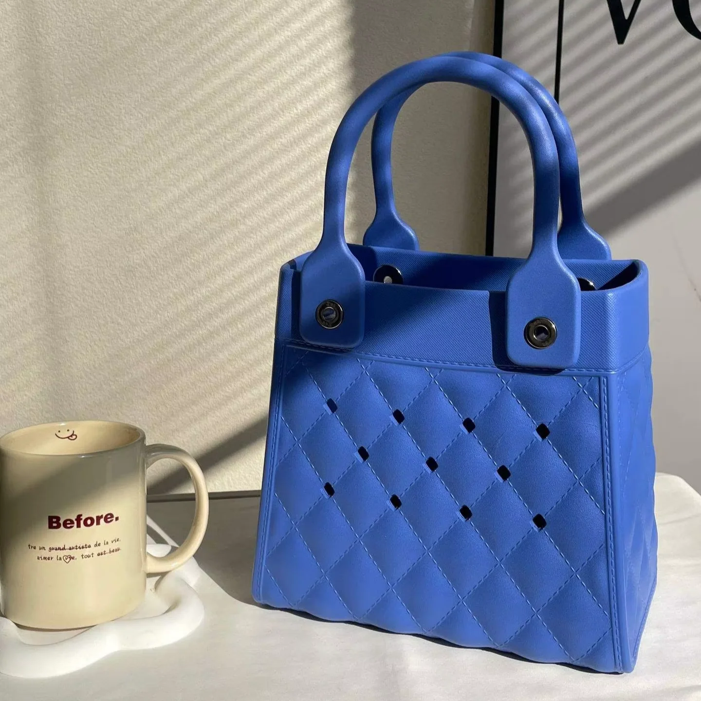 Amaz-on Hot Sell Rubber XL Size Woman EVA Tote Large Shopping Basket Bags  Beach Silicone Bag Purse Jelly Candy Lady Handbags - Main Image