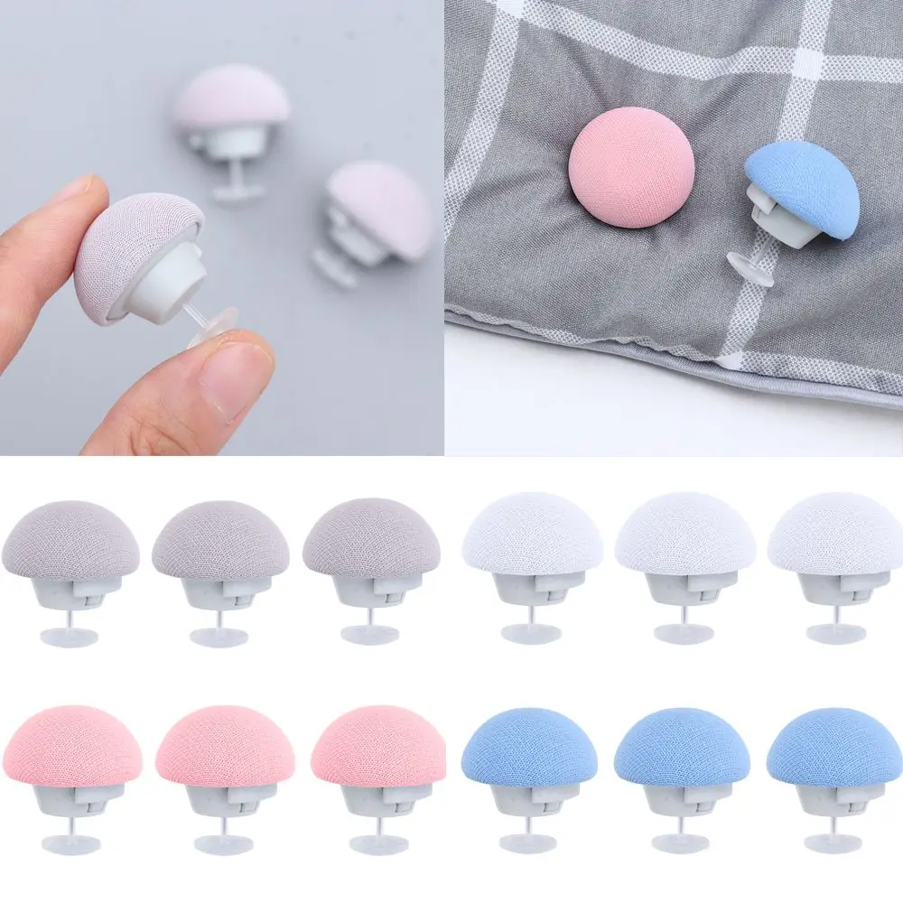 10pcs Mushroom Quilt Cover Holder Plastic Needle Non-slip Blanket Clips 