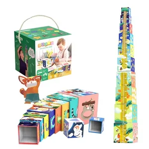 EPT Kids Educational Montessori Toy 10PCS Animal Nesting and Stacking Blocks Stacking Toys