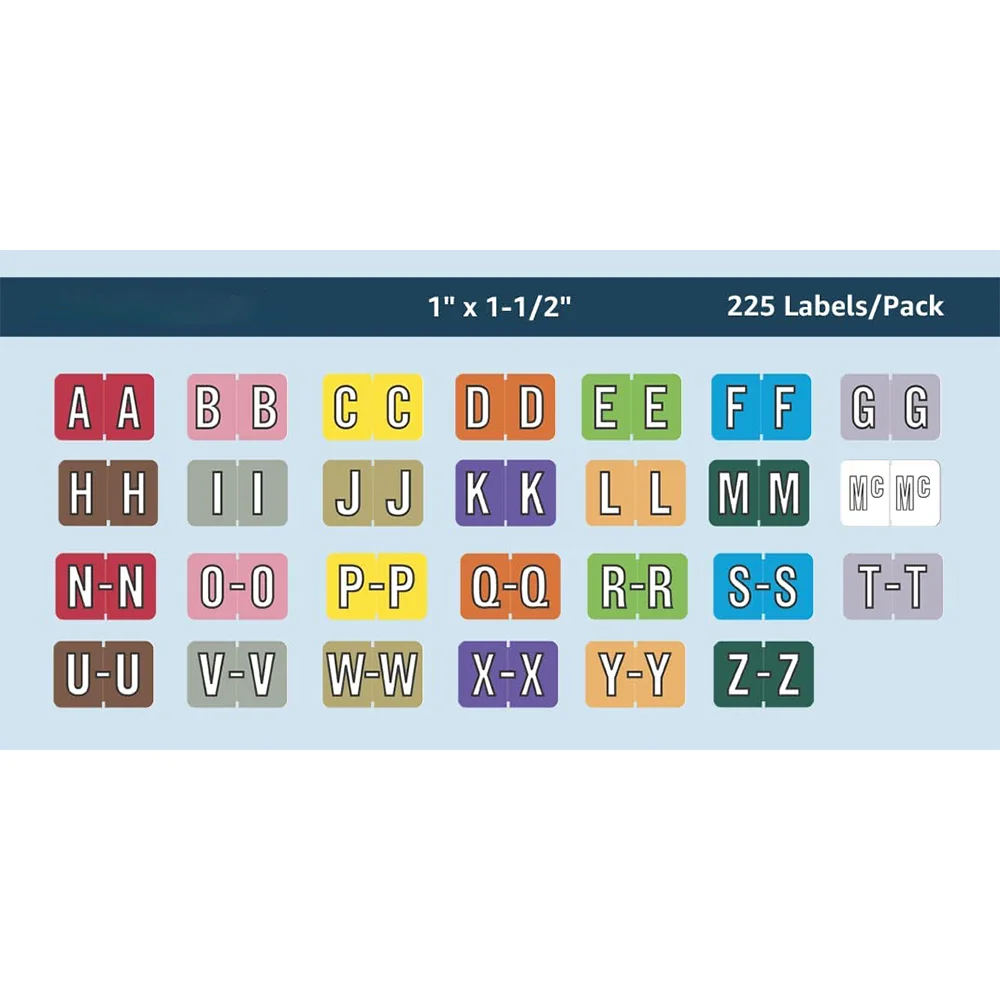 Letter Stickers Color Coded Year Labels For End Tab File Folders Buy