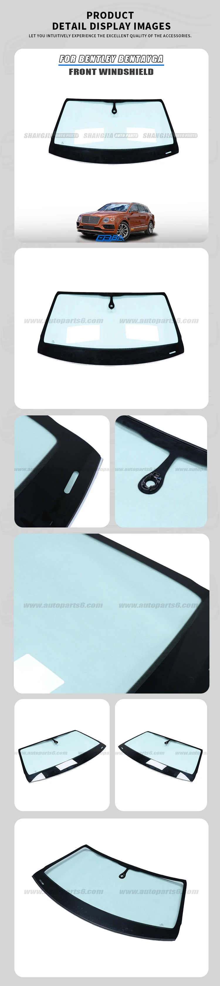 new parts without head up display car front windshield for bentley bentayga 2010 oe 3y5845011ad-3