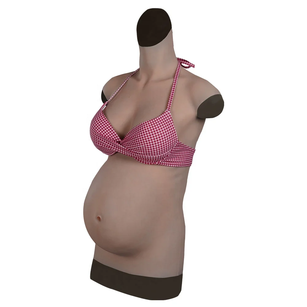 Embarazo falso vientre de silicona Artificial barriga embarazada accesorios  de fotografía con Straps4-5 meses