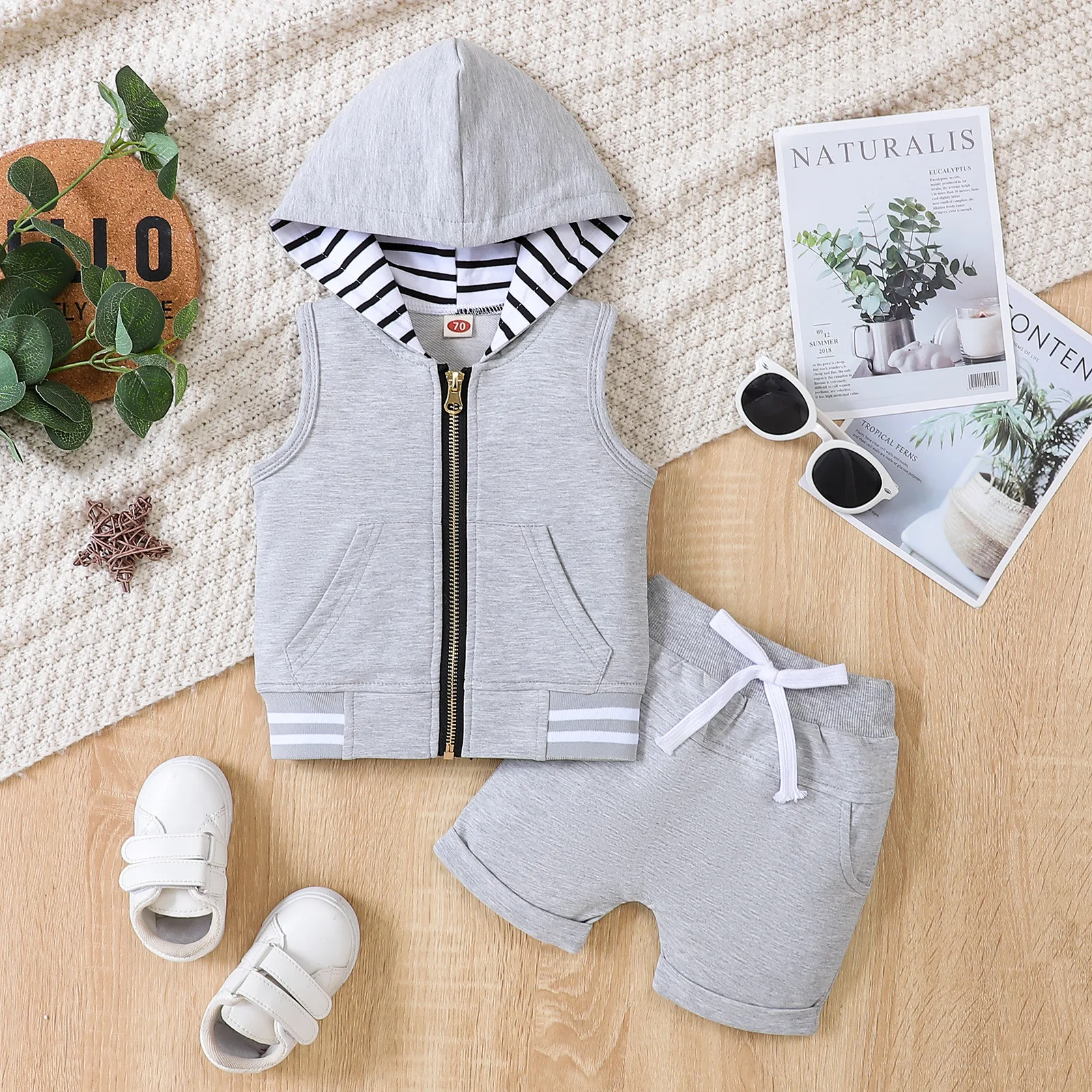 2024 Baby Boy Fashion Clothes Set - Newborn Hooded