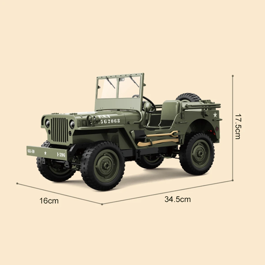 Kaidiwei 1:10 Military RC Car Willis Jeep - off-Road Fun