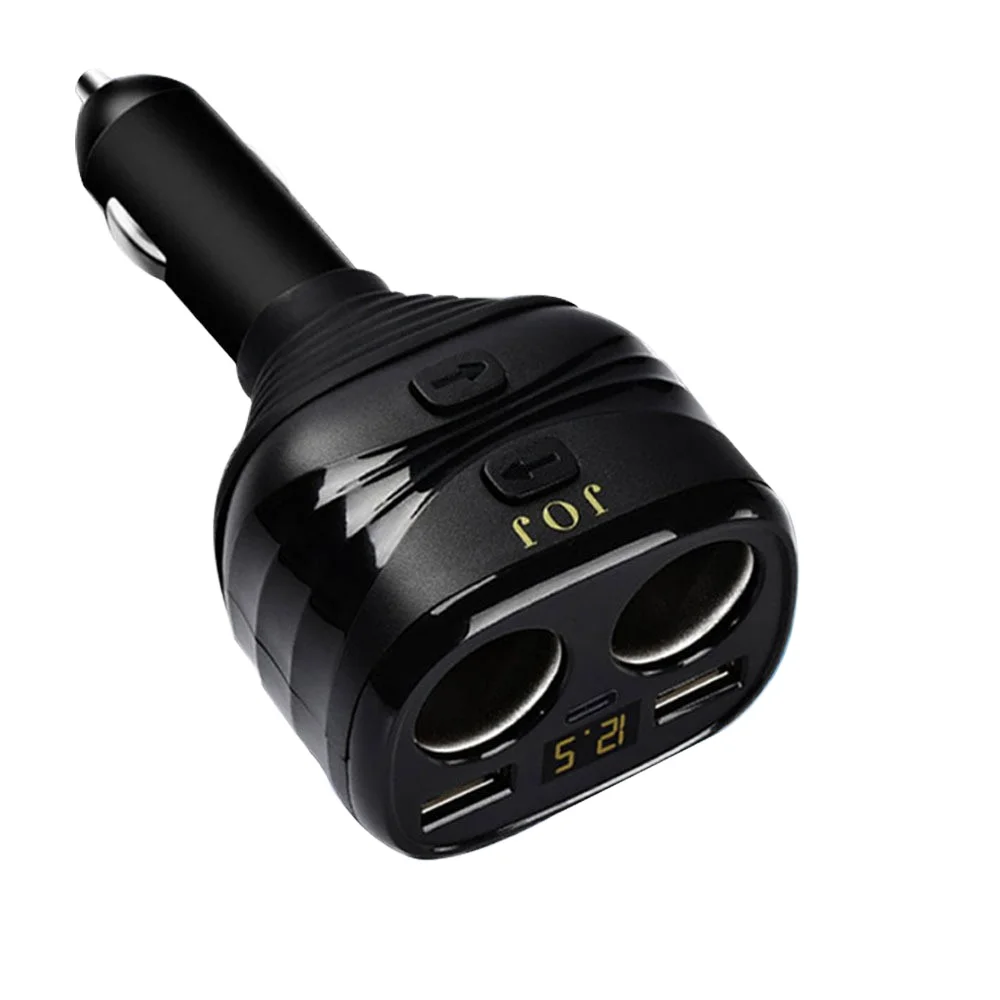 120W Car Charger Multifunctional Dual USB Digital Display Adapter