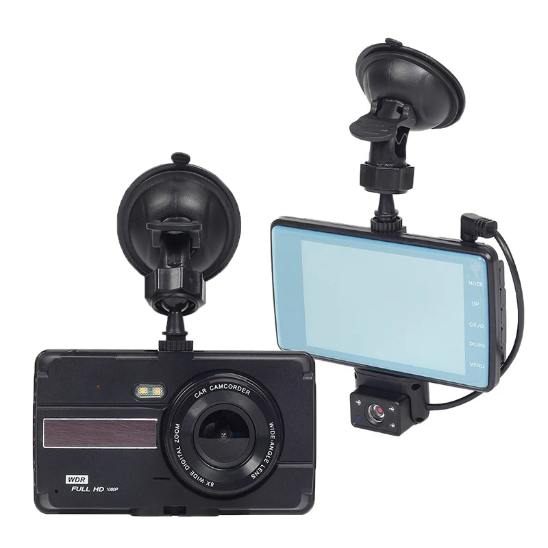 Dual Lens Car Video Recorder FHD 1080P Dual Camera Car Black Box Night Vision Wide Angle Car DVR Driving Recorder