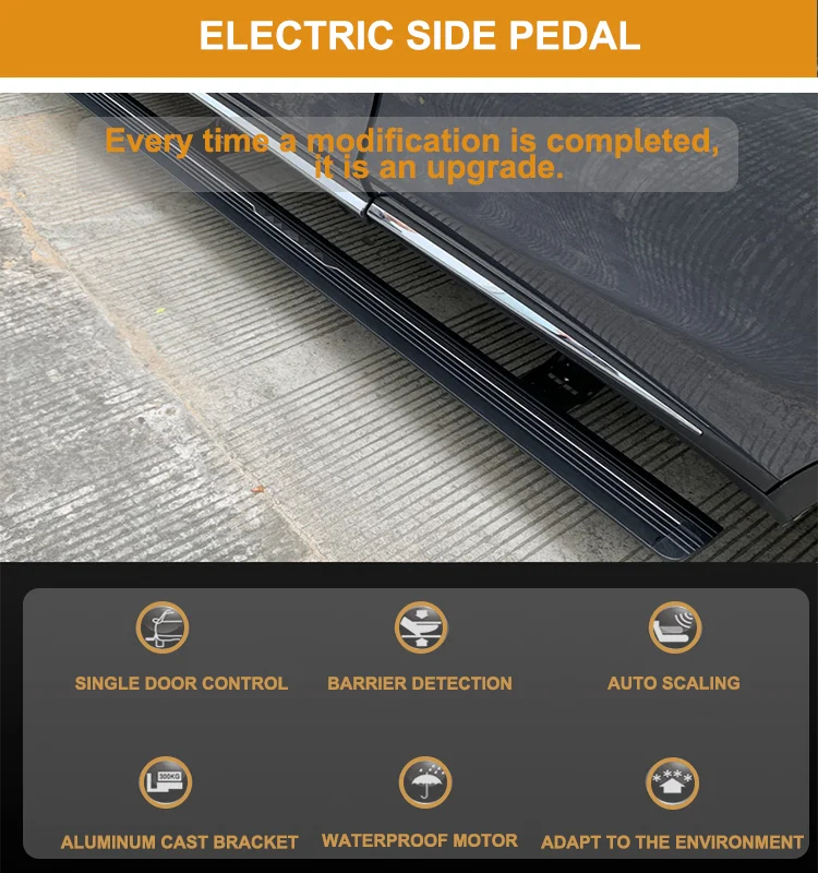 Aluminum Alloy Retractable Power Board Steps Side Step Electronic Power