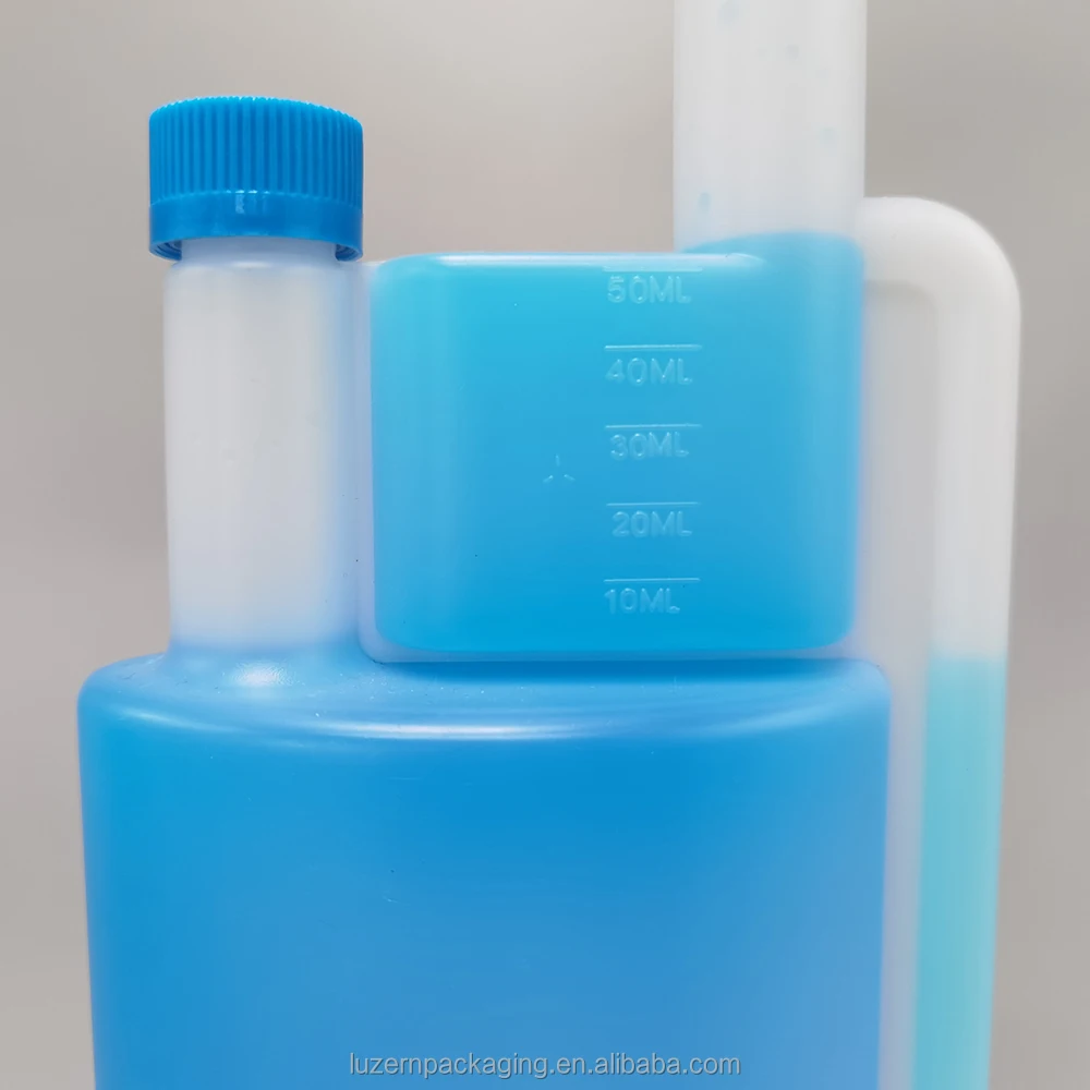 16 Oz 500ml Hdpe Long Neck Additive Liquid Measuring Chemical Dosing Plastic Bottle For Fuel