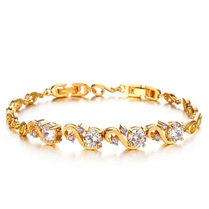 Fashionable 18 k Gold Plated Jewelry Bracelet Natural Gemstone Bead Bracelet ,Stainless Steel Bangle Bracelet Custom