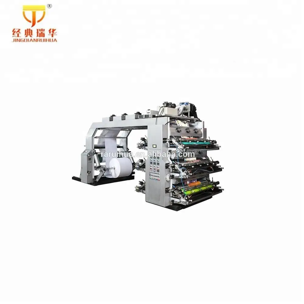 CMYK Full Colour Plastic HDPE Bag Paper Bag Label Plastic Bag Flexographic Printers Machine