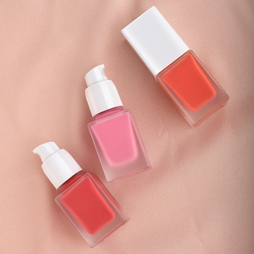15ml Large Capacity Own Brand Makeup Vegan Cheek Blush Private Label Lip Eye Cheek Tint Cosmetics Blush Waterproof Liquid Blush