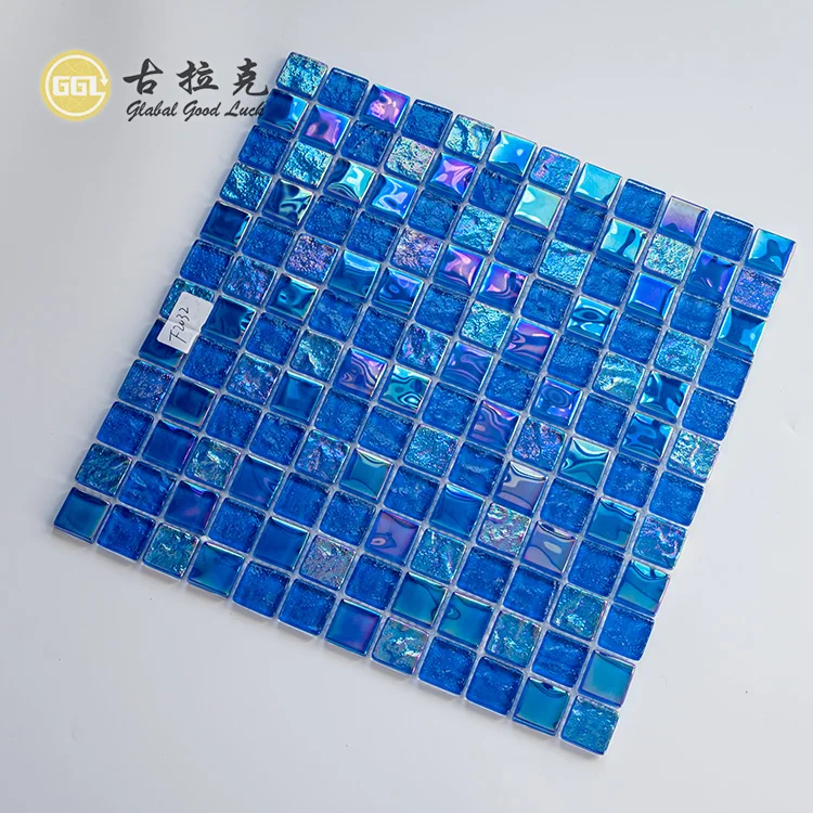 Wall Decoration Rainbow Crystal Glass Mosaic Swimming Pool Mosaic Tiles