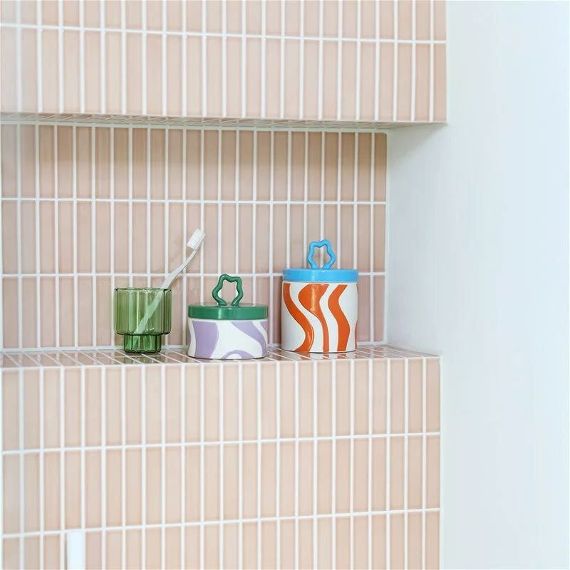Custom Creative Design Decoration Nordic Ceramic Kitchen Food Storage Jars Tea Coffee Sugar Canisters Sets with Lid