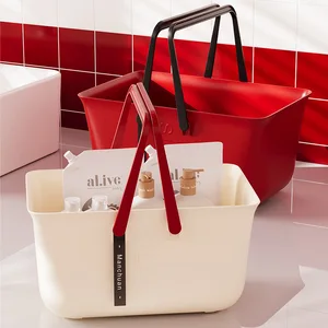 Bathing Toiletry Basket Plastic Handheld Carrier for Bath Supplies for Dormitories
