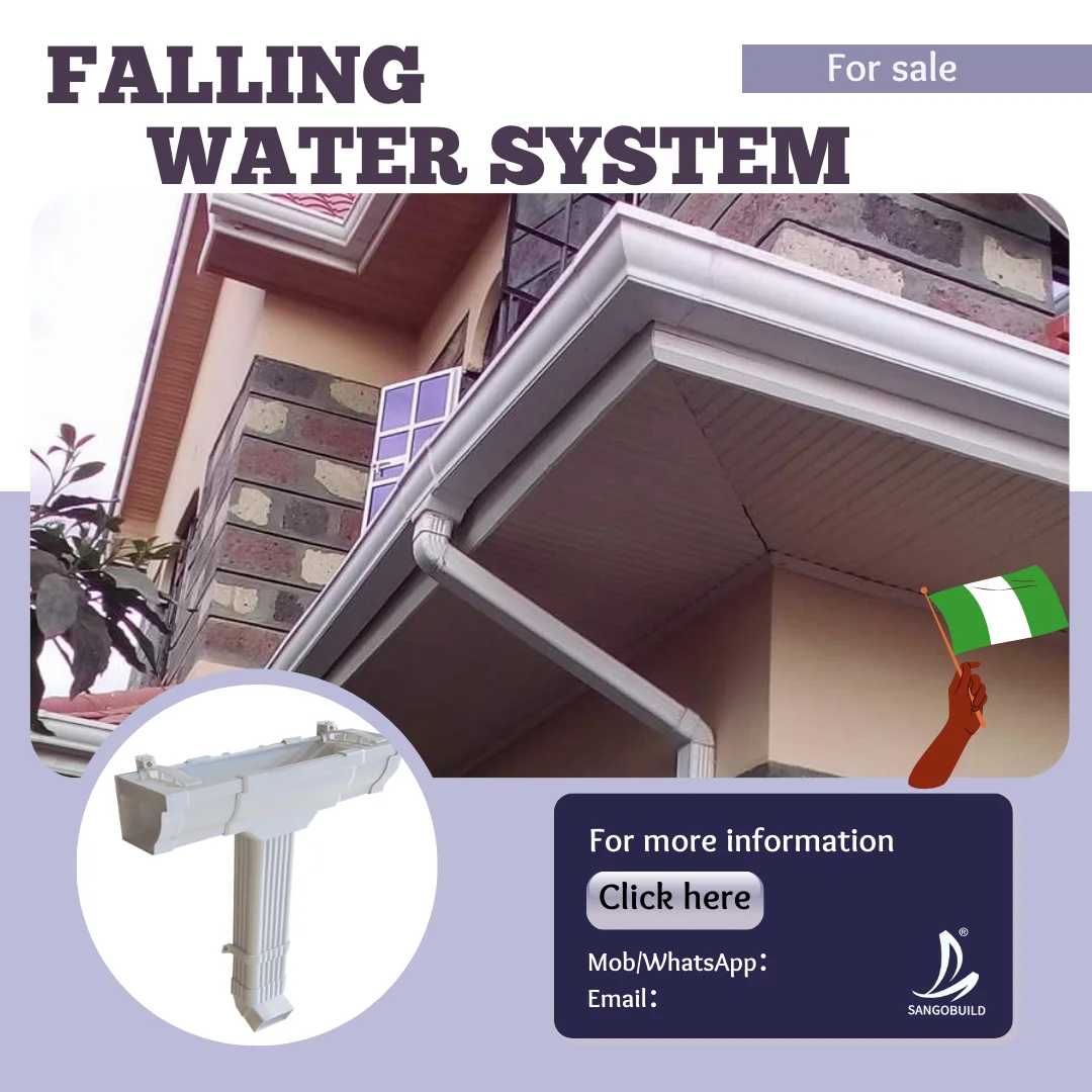 Sangobuid Contemporary Style Gutter System Rain Gutter Plastic For