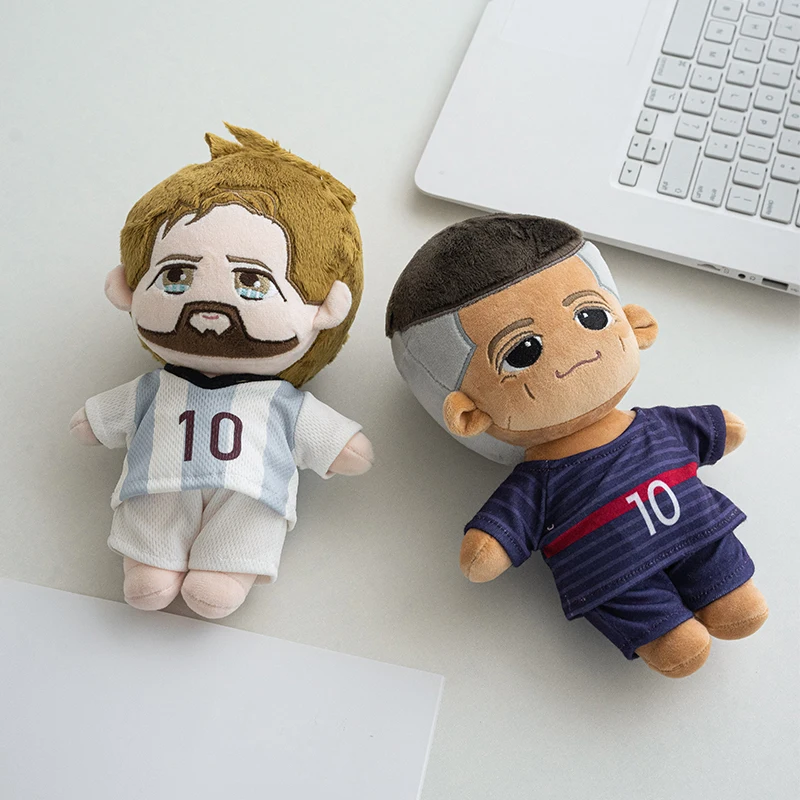 新しいファッション漫画サッカー選手マスコットmbapeぬいぐるみ